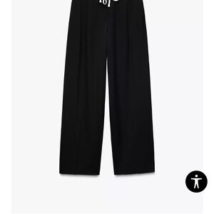 Zara Women's Black Wide-Leg Pants